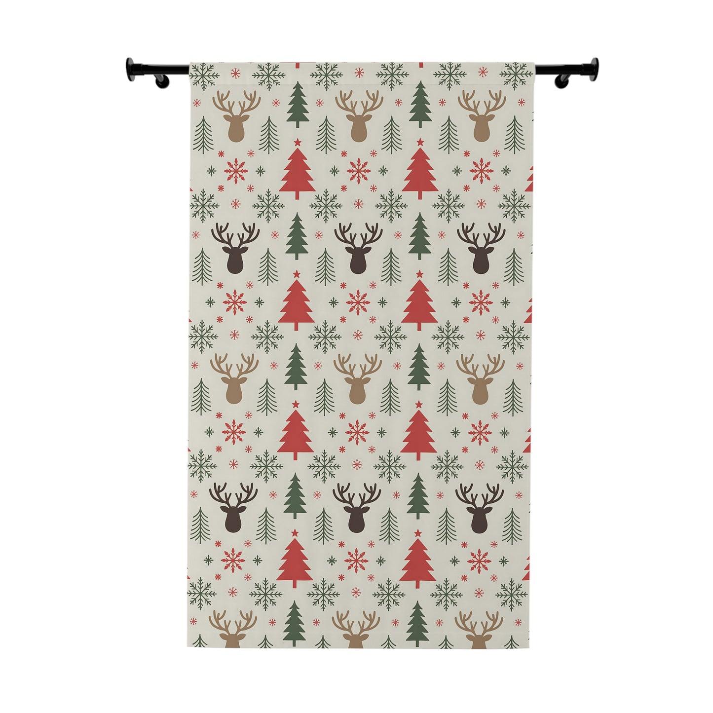 Christmas Reindeer Window Curtains