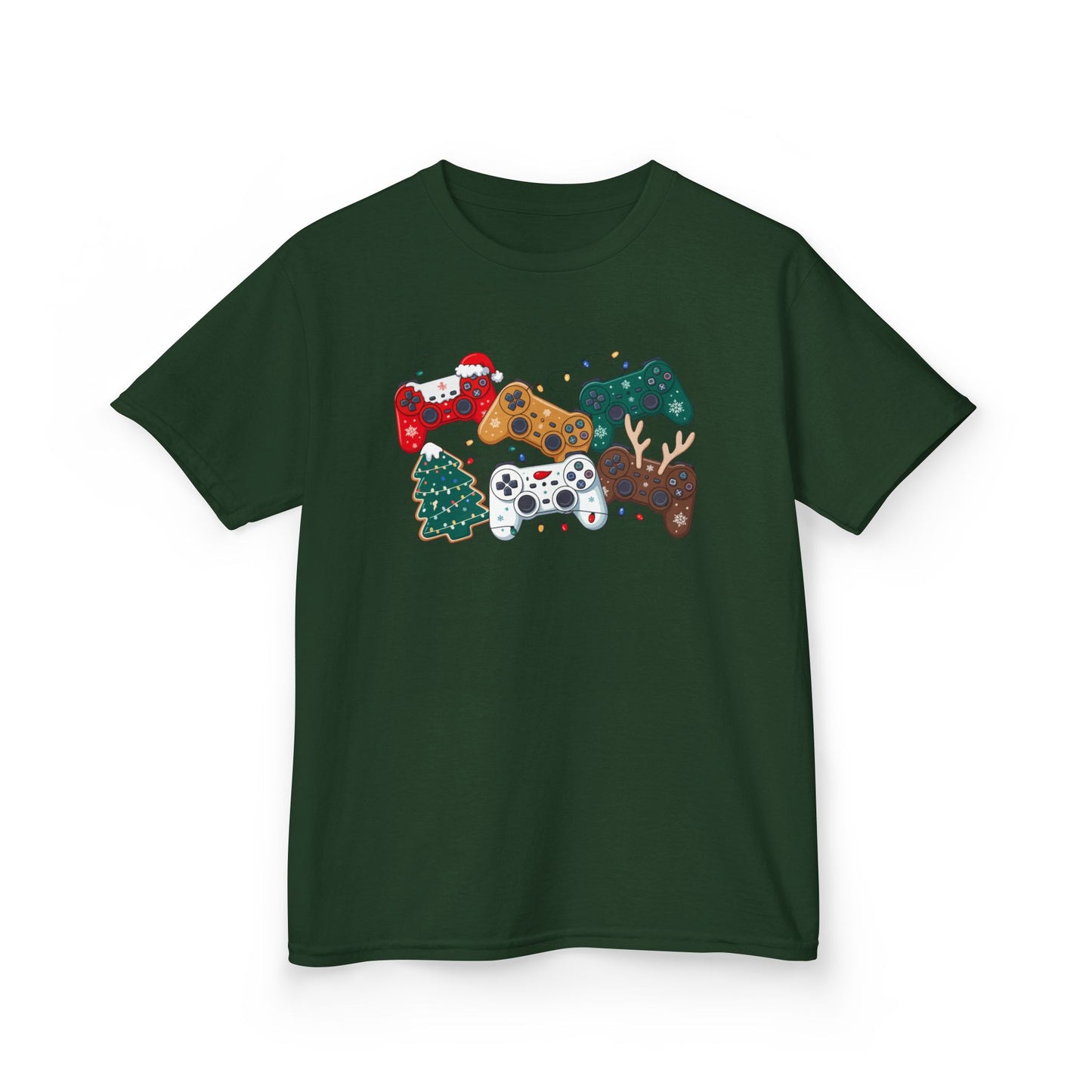 Kids T-Shirt - Festive Holiday Game Controller Pattern