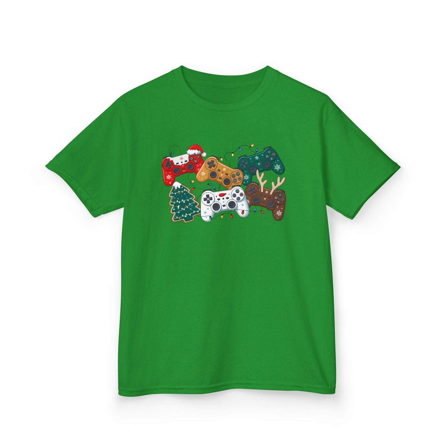 Kids T-Shirt - Festive Holiday Game Controller Pattern