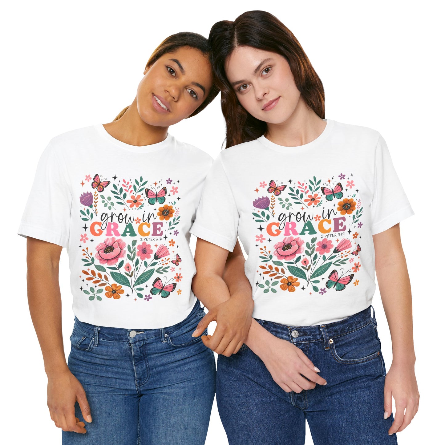 Grow in Grace Floral T‑Shirt
