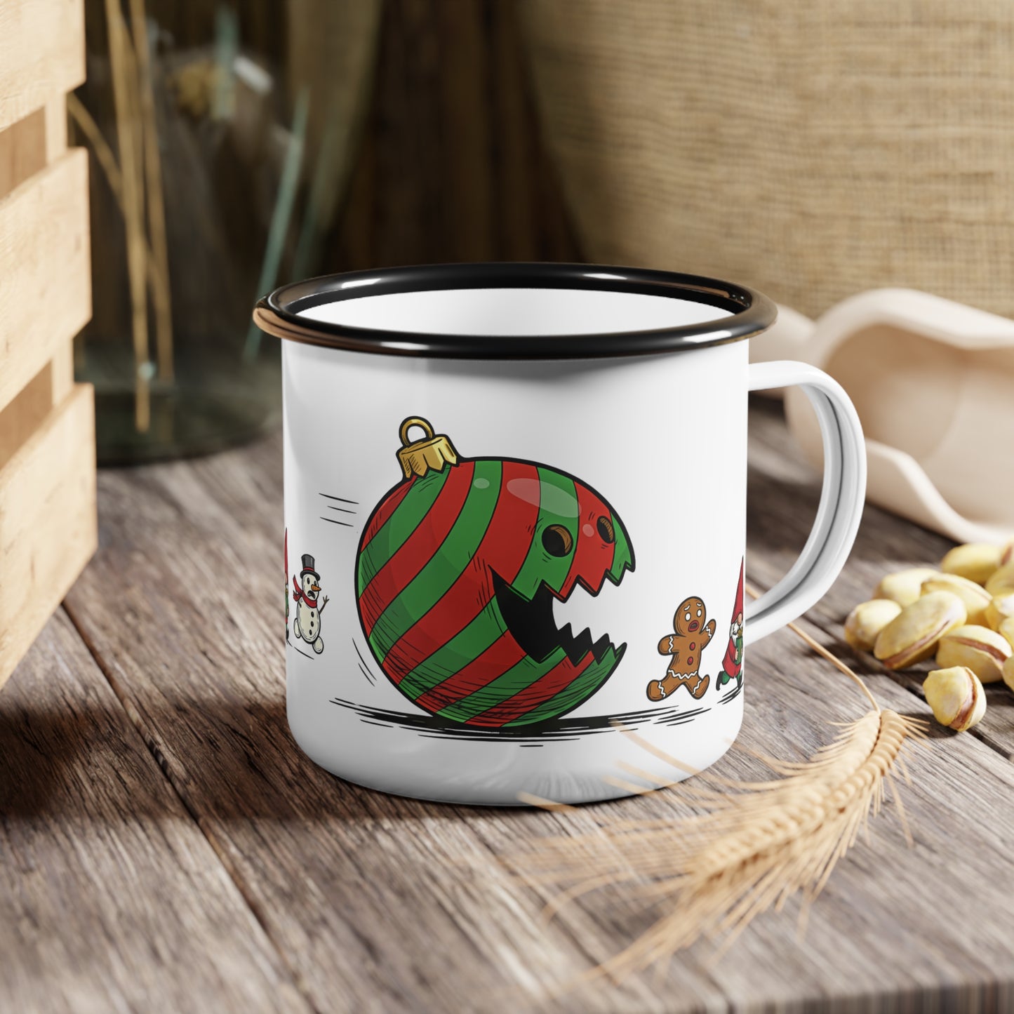 Camp Mug - Funny Christmas Ornament Monster Gingerbread Gnome Snowman Camping Cup