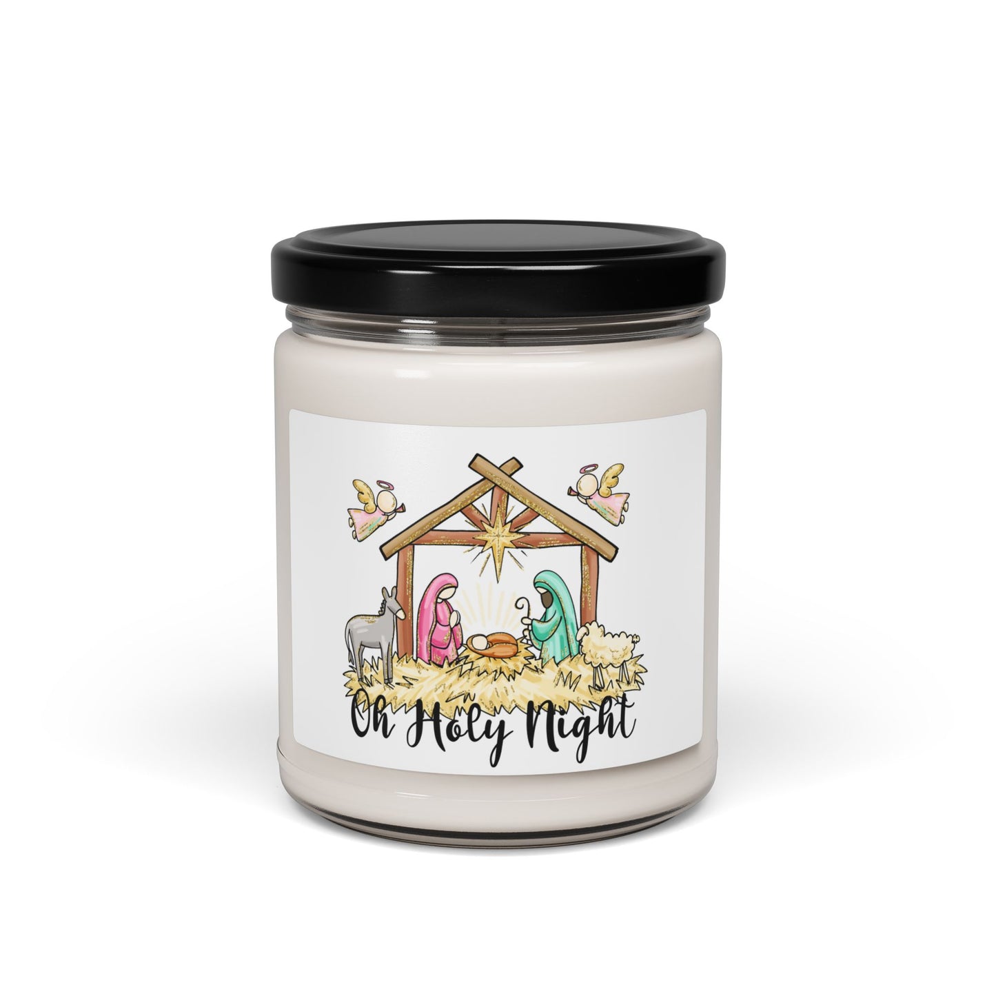 Christmas Nativity Soy Candle — "Oh Holy Night" 9oz Scented Candle