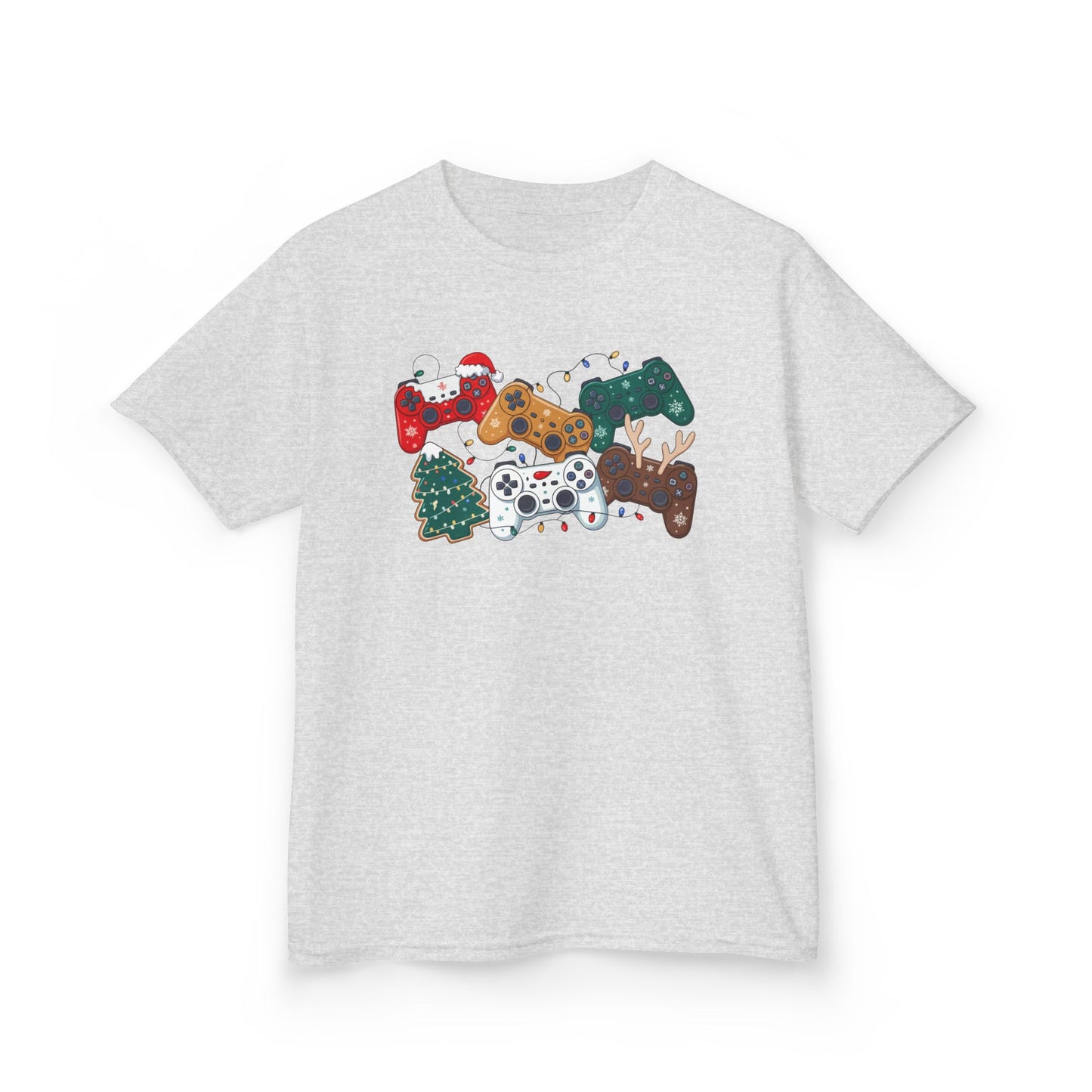 Kids T-Shirt - Festive Holiday Game Controller Pattern
