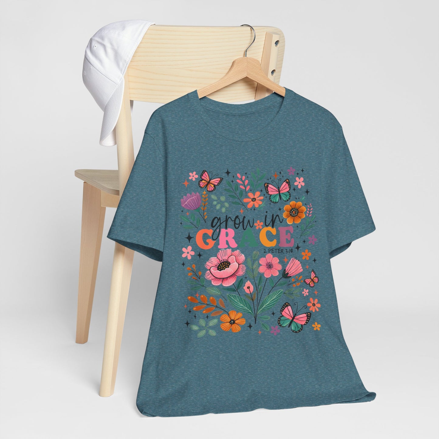 Grow in Grace Floral T‑Shirt