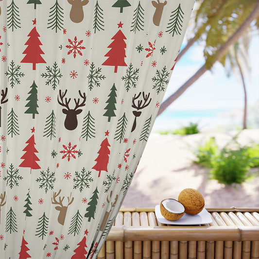 Christmas Reindeer Window Curtains